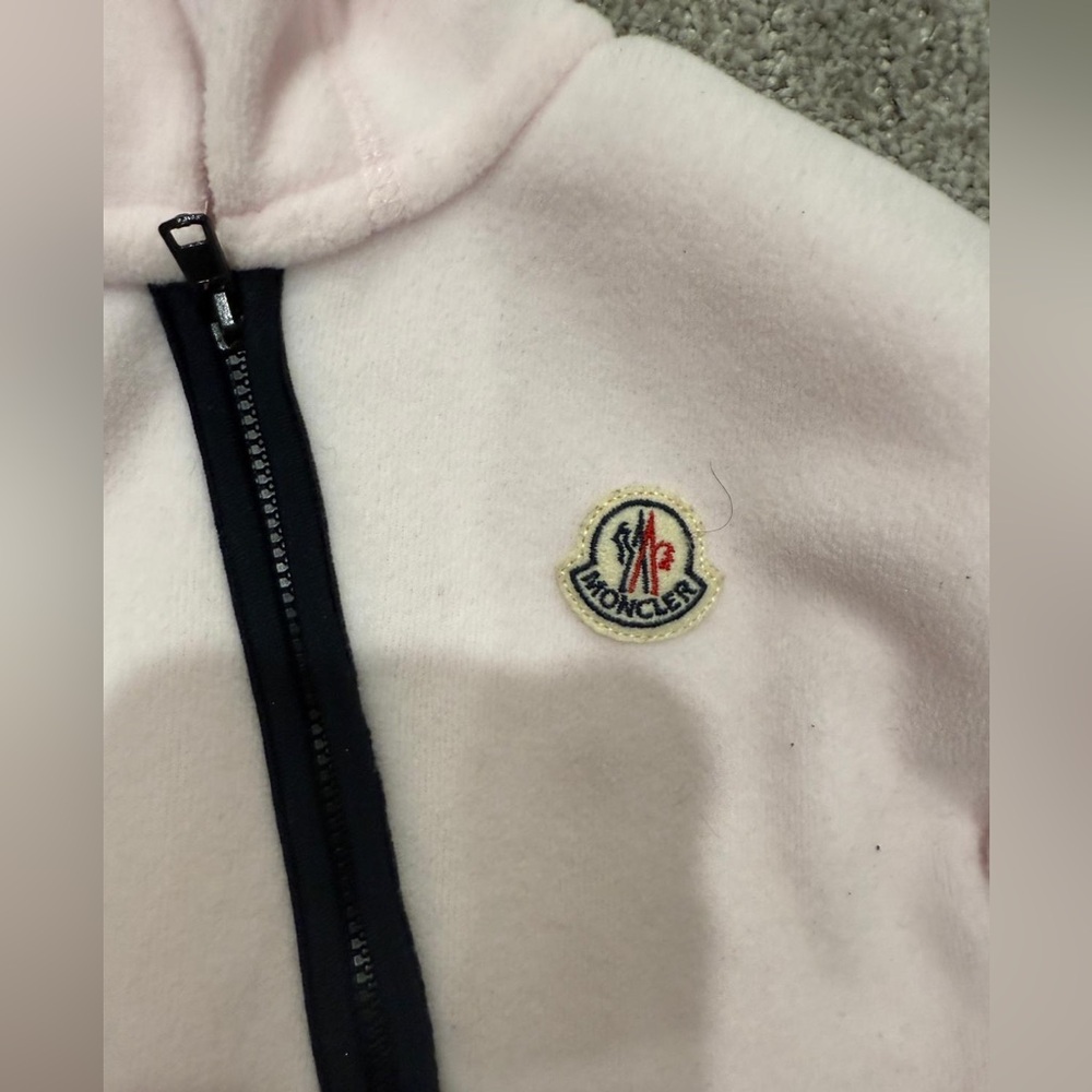 Moncler Light Pink Baby Fleece Zip Up - Picture 4 of 7